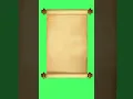 Blank Old Paper Scroll Animation in Green Screen Old letter Green Screen 2025