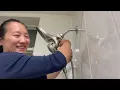 Installing a new rain shower head from Moen