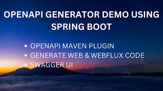 OpenAPI Generator Demo for Spring Boot Generate Web WebFlux Server Code Swagger UI