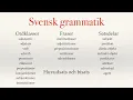 Download Lagu Svensk grammatik - ordklasser, fraser och satsdelar
