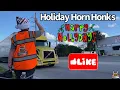 Lagu BONUS Holiday Truck Horn Honks at the Truck Stop. Truck Spotting and Horn Honking Fun