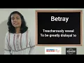 Day 202 How to Say BETRAY MEANING PRONUNCIATION SYNONYMS EXAMPLE SENTENCES A word A day