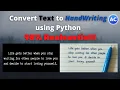 How to convert Text to Handwriting using Python PyWhatkit 98 Realistic Very easy Abhicoder