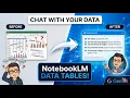 How to Use Google NotebookLM to Create Data Tables Step-by-Step process Explained Data Tables
