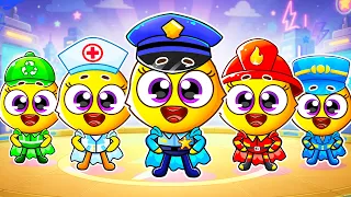 Super Heroes Team - Firefighter, Policeman, Doctor + More Nursery Rhymes & Kids Songs by Lamba Lamby