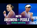 Amanda Anisimova vs Jessica Pegula 2026 Cincinnati Quarterfinals WTA Match Highlights