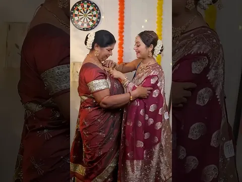 শাশুড়ি বৌমার দুর্গাপুজোর সাজ, নিজের হাতে আমার হবু শাশুড়িমাকে সাজিয়ে দিলাম🧿❤️