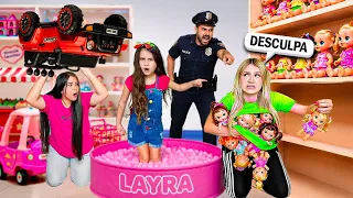 UMA MENINA ROUBOU A LOJA DE BRINQUEDOS DA LAYRA E ELA CHAMOU A POLÍCIA!!