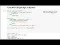 100 Days Python Loop Challenge Day 2 Check for single digit
