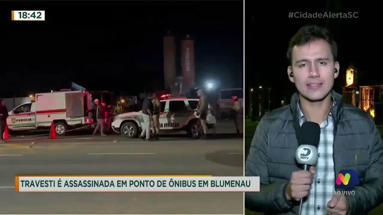 Travesti é assassinada em ponto de ônibus em Blumenau