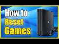How to RESET GAMES on PS4 and DELETE GAME PROGRESS Fast Method