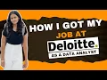 How I got a job at Deloitte Data Analytics