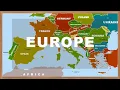 European Map Countries Capitals and National Flags with Photos Learn Geography