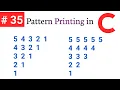 C Programming Number Pattern Print Pattern Program in C Pattern Program Tutorials Pattern in C