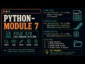 Python File Handling in Python Read Write Create Files Module 7 okpython
