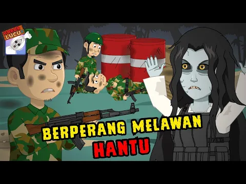 Download MP3 Manusia VS Hantu☠Jono di tembak Pocong☠Funny Cartoon☠Horor Lucu