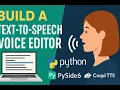 Build Your Own AI Voice App with Python Coqui TTS Full Tutorial