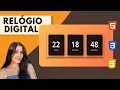 DYNAMIC Digital Clock HTML CSS and JS