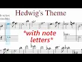 Hedwig s Theme From Harry Potter - Easy Piano Sheet Music With Note Letters