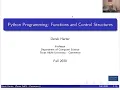 CSci 574 Machine Learning U01-1 Python Programming Functions and Control Structures