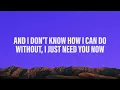 Lady Antebellum - Need You Now (Lyrics)