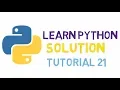 Python Tutorial Python Exercise Solution HINDI