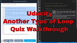 Udacity - Another Type of Loop Quiz Walkthrough