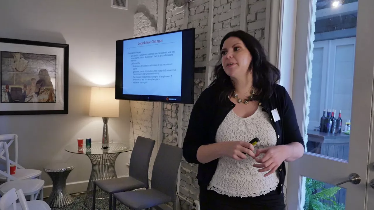 "Legal: Sexual Harassment" - Jane Feddes, Goodwin Procter LLP