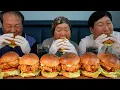 Homemade Chicken burger - Mukbang eating show