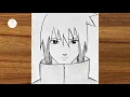 How To Draw Sasuke Uchiha step by step How to draw anime for beginners Easy anime drawing