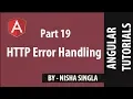 HTTP Error Handling - Angular Tutorial