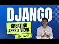 Python Django part - 5 Creating applications and views under django project Telugu Web Guru