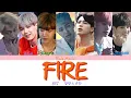BTS Fire Colour coded Romanized