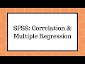 Stat 2 Correlation Multiple Regression in SPSS