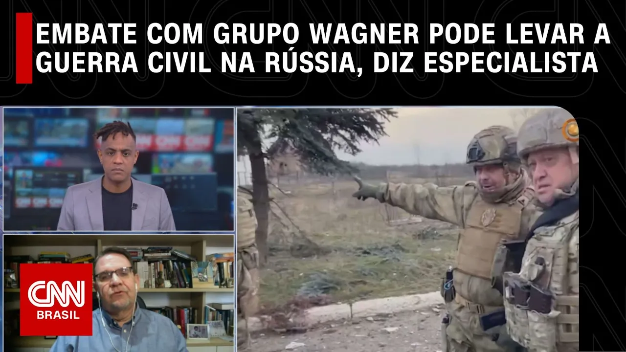 Embate com Grupo Wagner pode levar a guerra civil na Rússia, diz especialista | LIVE CNN