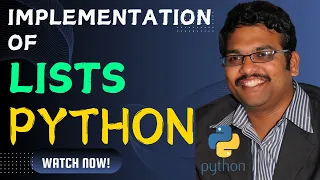 IMPLEMENTATION OF LISTS CREATE ACCESS UPDATE DELETE OPERATIONS SLICING - PYTHON PROGRAMMING