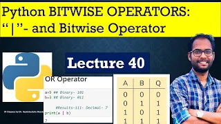 Python for Beginners BITWISE Operators I - OR Bitwise Operator