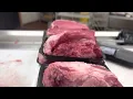Meat cutter apprentice in training