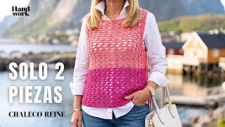 Chaleco a Crochet con 2 PIEZAS IGUALES | Moderno y elegante