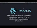 Free Responsive ReactJS Admin Template Using Bootstrap 4 HTML5 CSS3 Datatables and jVectorMap