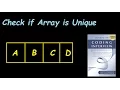 Check If Array Is Unique C Program