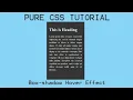 HTML Div Hover Effect HTML CSS