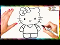 How To Draw Hello Kitty Step By Step Hello Kitty Drawing Easy
