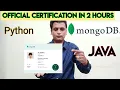 Python MongoDB Java Free Training With Certificate Free Course With Project And Certificate