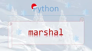 Python Modules Marshal Internal Python object serialization Marshaling