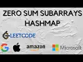 ZERO SUM SUBARAAYS PROBLEM HASHMAP ARRAY DATA STRUCTURE PLACEMENT INTERVIEW HINDI