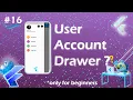 User account drawer Flutter Drawer Header
