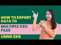 83 How to export data to multiple CSV files using SSIS
