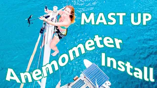 Modernizing our 37 Year Old Sailboat’s Electronics! / Installing Wind Instruments with the mast up 🤨