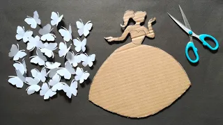 Unique Wall Hanging Craft Idea | Best Out Of Waste Cardboard | Home Decoration Ideas |Butterfly Doll